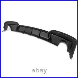 For 2012-18 BMW 6 Series F06 F12 F13 M Sport Rear Diffuser Dual-Pipe Gloss Black