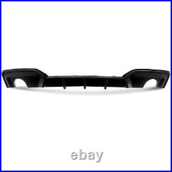 For 2012-18 BMW 6 Series F06 F12 F13 M Sport Rear Diffuser Dual-Pipe Gloss Black