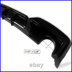 For 2012-18 BMW 6 Series F06 F12 F13 M Sport Rear Diffuser Dual-Pipe Gloss Black