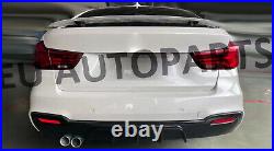 For 2014-up Bmw 3 Series F34 Gloss Black Gt M-sport Rear Bumper Diffuser Lip