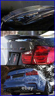 For 2015-18 BMW F80 M3 & 12-18 F30 Highkick Extended Carbon Fiber Trunk Spoiler