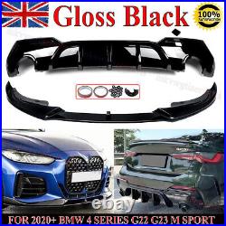 For 2020+ Bmw 4 Series G22 G23 M Sport Body Kits Front Splitter +rear Diffuser