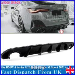 For 2021+ Bmw 4 Series G26 M Sport Grand Coupe Rear Diffuser Spoiler Gloss Black For 2021+ Bmw 4 Series G26 M Sport Grand Coupe Rear Diffuser Spoiler Gloss Black