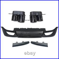 For BMW 3 Series G20 G21 M Sport 2019-2021 Black Rear Diffuser+Exhaust Tailpipe