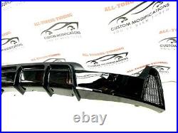 For BMW 4 SERIES F32 F33 F36 M SPORT PERFORMANCE STYLE BLACK REAR DIFFUSER LIP