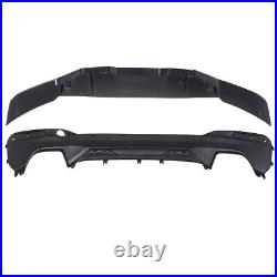 For BMW 5 Series G30 G31 17-20 M Sport Rear Bumper Diffuser MP Style Gloss Black