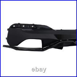 For BMW 5 Series G30 G31 17-20 M Sport Rear Bumper Diffuser MP Style Gloss Black