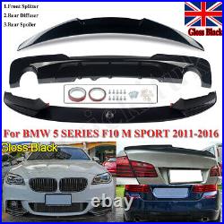 For BMW 5 Series M Sport F10 Body Kits Front Splitter Rear Spoiler Rear Diffuser