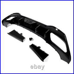 For BMW 8 Series G14 G15 M Sport Rear Diffuser With LED Light Gloss Black F1 Style