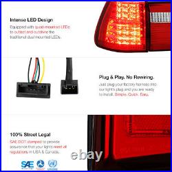 For BMW E53 X5 00-06 LED Tail Light Red Lens Clear Rear Brake Running Lamp Pair