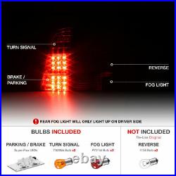 For BMW E53 X5 00-06 LED Tail Light Red Lens Clear Rear Brake Running Lamp Pair