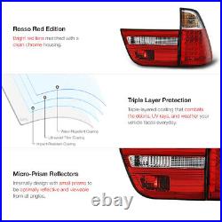 For BMW E53 X5 00-06 LED Tail Light Red Lens Clear Rear Brake Running Lamp Pair