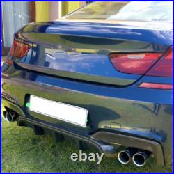 For BMW F06 F12 F13 M Sport Carbon Fiber Look Rear Bumper Diffuser Lip 2012-2018