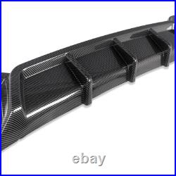 For BMW F06 F12 F13 M Sport Carbon Fiber Look Rear Bumper Diffuser Lip 2012-2018