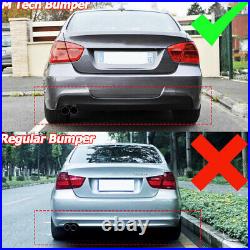 For BMW M Sport 3Series E90 E91 Carbon Look Rear Valance Diffuser Splitter 04-13