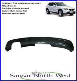 For BMW X1 (E84) M-SPORT Lower Rear Bumper Spoiler Single Exit Twin Exhaust Type