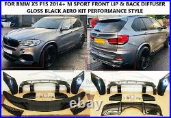 For BMW X5 F15 M50D 30D M SPORT PERFORMANCE GLOSS BLACK BODY KIT LIP DIFFUSER