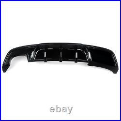 For Bmw 1 Series E82 M Sport Rear Bumper Diffuser Gloss Black Spoiler 2007-2013