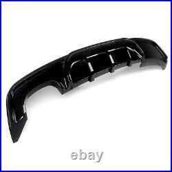 For Bmw 1 Series E82 M Sport Rear Bumper Diffuser Gloss Black Spoiler 2007-2013