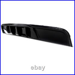 For Bmw 1 Series E82 M Sport Rear Bumper Diffuser Gloss Black Spoiler 2007-2013