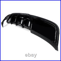 For Bmw 1 Series E82 M Sport Rear Bumper Diffuser Gloss Black Spoiler 2007-2013