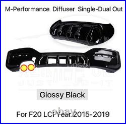 For Bmw 1 Series F20 F21 2015 M Sport Performance Twin Lip Diffuser Gloss Black