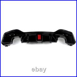 For Bmw 1 Series F20 F21 M Sport M135i M140i Gloss Black Rear Diffuser F1 Led