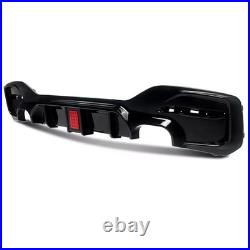 For Bmw 1 Series F20 F21 M Sport M135i M140i Gloss Black Rear Diffuser F1 Led