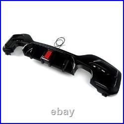 For Bmw 1 Series F20 F21 M Sport M135i M140i Gloss Black Rear Diffuser F1 Led