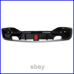 For Bmw 1 Series F20 F21 M Sport M135i M140i Gloss Black Rear Diffuser F1 Led
