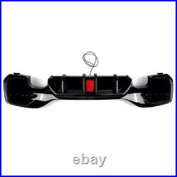 For Bmw 1 Series F20 F21 M Sport M135i M140i Gloss Black Rear Diffuser F1 Led