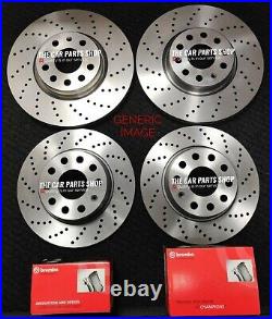 For Bmw 118d Sport E87 LCI Brembo Front & Rear Drilled Discs Brembo Pads