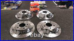 For Bmw 120d M Sport F20 2011-2015 Cross Drilled Grooved Front Rear Discs Pads