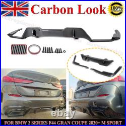 For Bmw 2 Series F44 Gran Coupe 2020+ Carbon Style Rear Bumper Diffuser M Sport