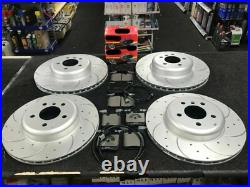 For Bmw 225d 2.0 F22 M Sport Front Rear Drilled Grooved Brake Discs And Pads Set