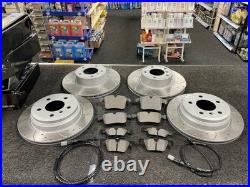 For Bmw 225d 2.0 F22 M Sport Front Rear Drilled Grooved Brake Discs And Pads Set