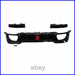 For Bmw 3 Series G20 G21 M Performance Sport Gloss Blk Rear Diffuser With Light