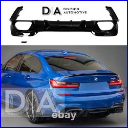For Bmw 3 Series G20 G21 M Sport 2018-21 Gloss Black Rear Quad Tip Cmst Diffuser