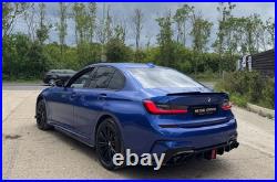 For Bmw 3 Series G20 G21 M Sport Gloss Black Rear Diffuser Lip With Ligtht+tips