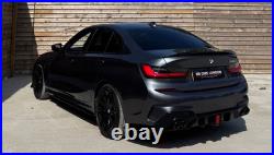 For Bmw 3 Series G20 G21 M Sport Gloss Black Rear Diffuser Lip With Ligtht+tips