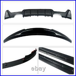 For Bmw 4 Series F36 Performance Style Gloss Black Body Kit For M Sport Bumpers
