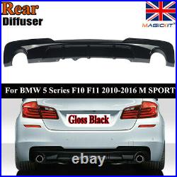 For Bmw 5 Er F10 F11 Dual Exhaust Rear Diffuser M Sport Bumper Splitter Valance