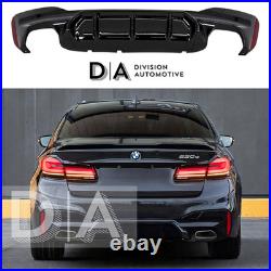 For Bmw 5 Series G30 G31 M Sport M5 Style Rear Bumper Diffuser Lip Gloss Black