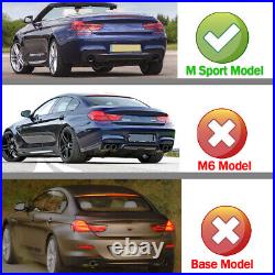 For Bmw 6 Series F12 F13 F06 M Sport Performance Rear Diffuser Gloss Black 12-18