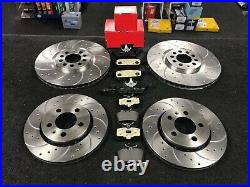 For Bmw E60 530d 530 M Sport Front Rear Drilled Grooved Brake Discs And Pads Set