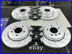 For Bmw E60 530d 530 M Sport Front Rear Drilled Grooved Brake Discs And Pads Set