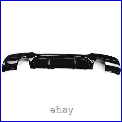 For Bmw E90 E91 3 Series M Sport Rear Diffuser Dual Exhausts Gloss Black 2005-12