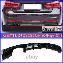 For Bmw F30 3 Series M Sport Performance Rear Diffuser Twin Exhaust Rear Bumper