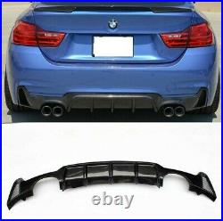 For Bmw F32 F33 M Sport Rear Bumper Diffuser Dual Tip Exhaust Carbon Fibre Color