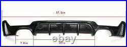 For Bmw F32 F33 M Sport Rear Bumper Diffuser Dual Tip Exhaust Carbon Fibre Color